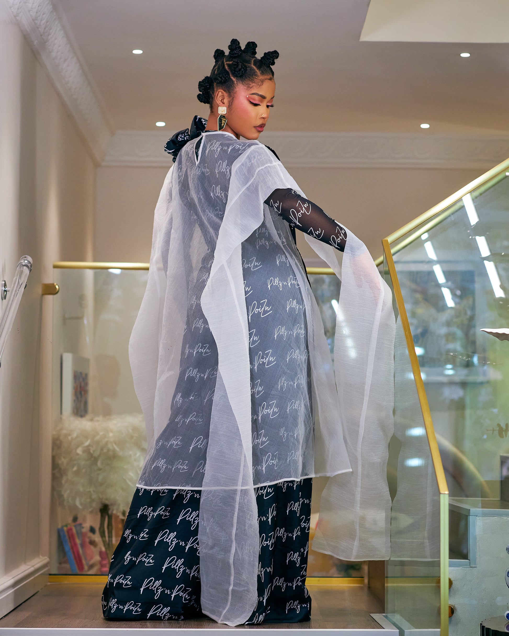 Ciara Monogram 3piece Kimono Set